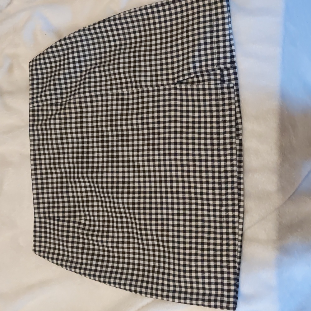 Juniors gingham black white mini skirt